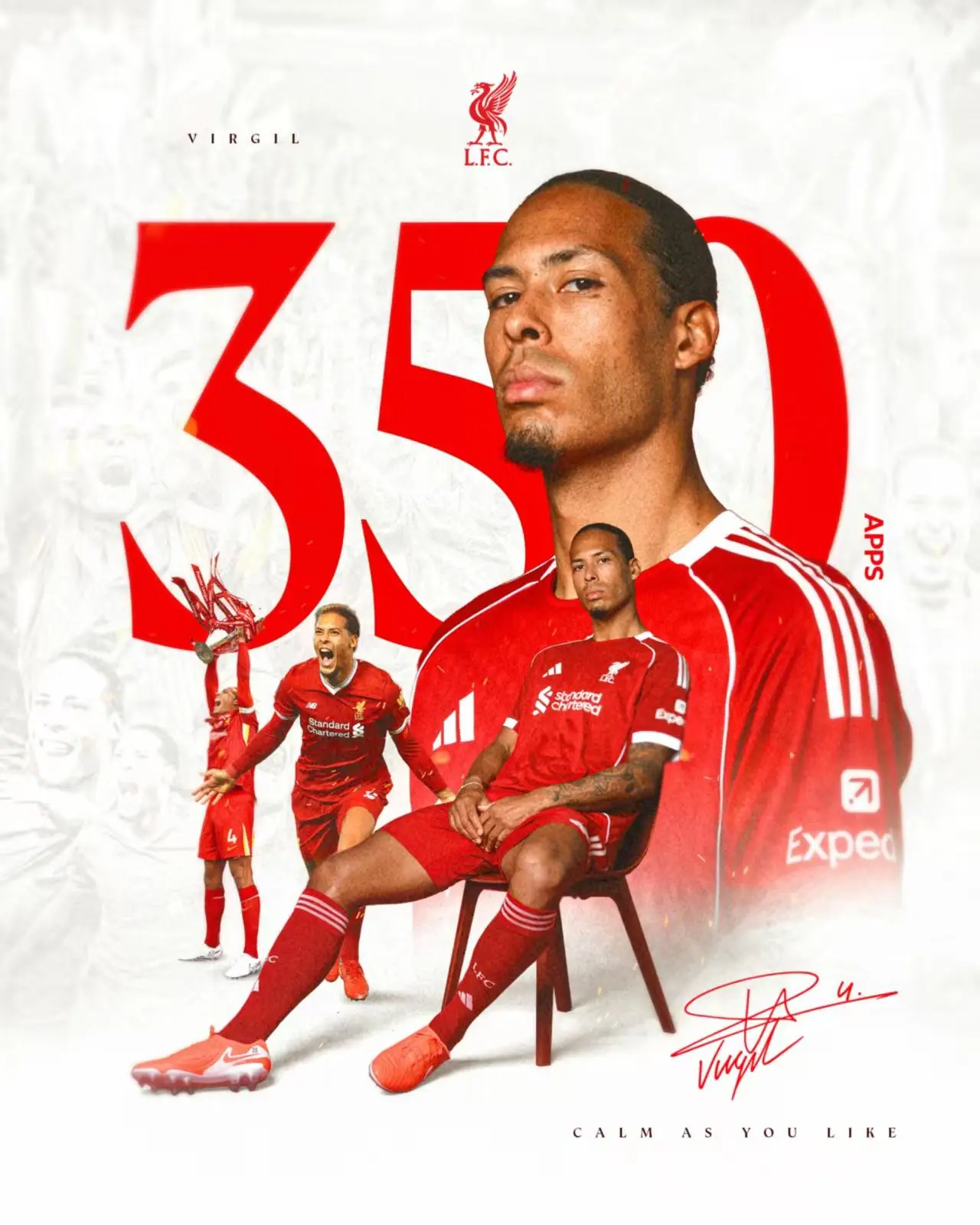 乐鱼体育-创造里程碑，范戴克成为第50位为利物浦出场350次的球员